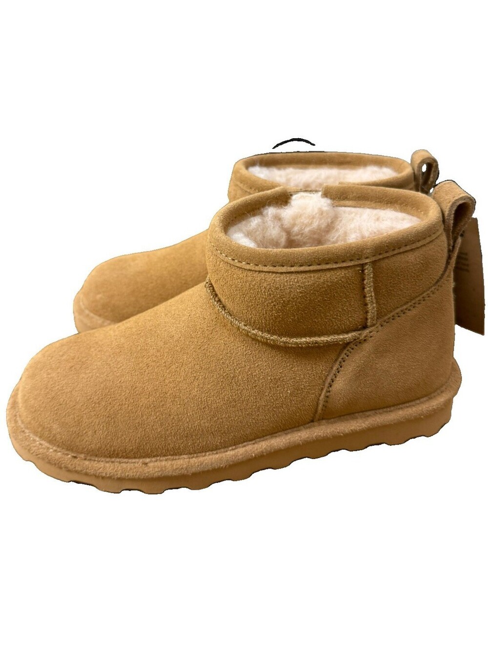 BEARPAW Shorty Youth Boots Size 3 Hickory Suede Wool Lined Ankle NWT No Box